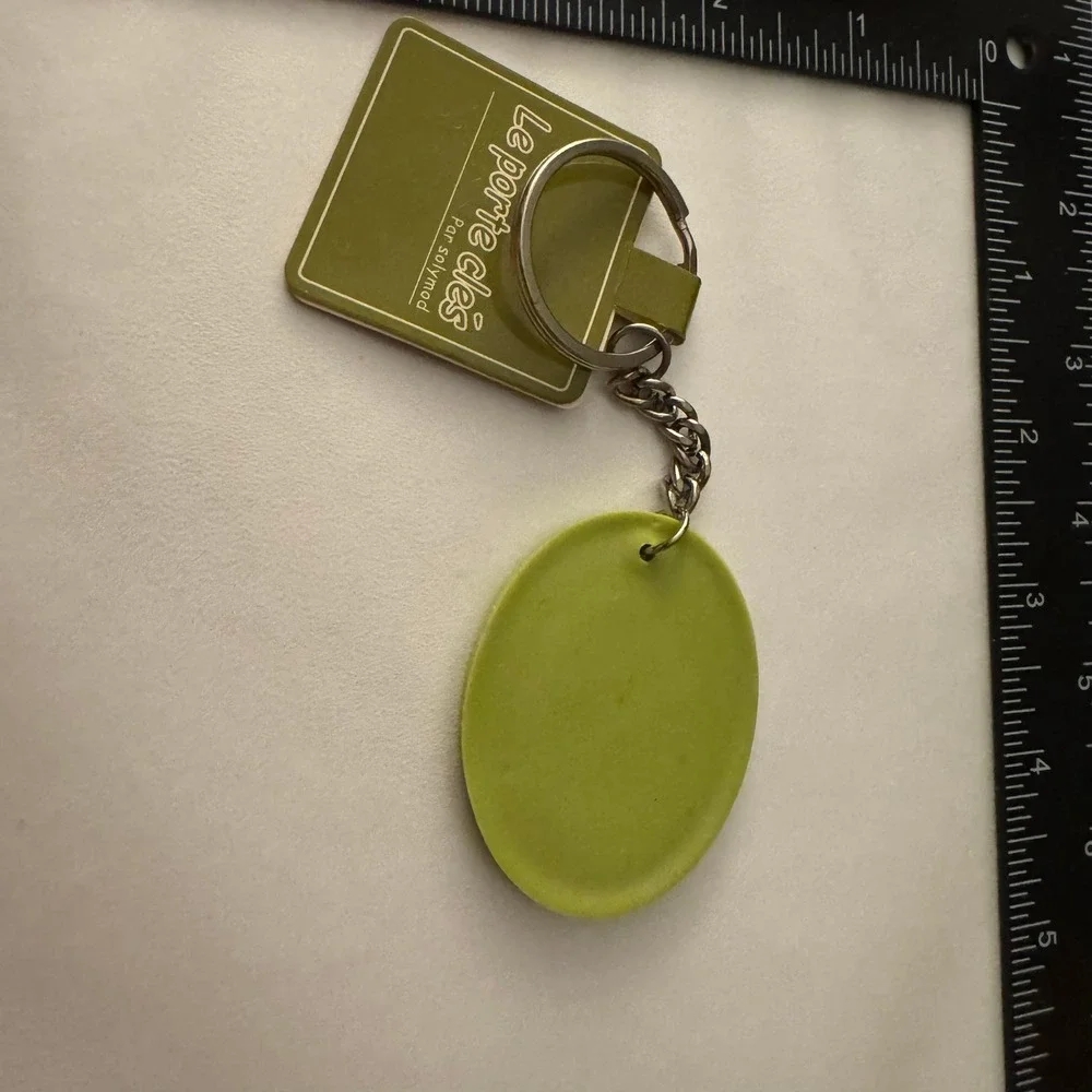 Le Porte‎ Clés Olive Branch Keychain Green Oval Charm Keyring New